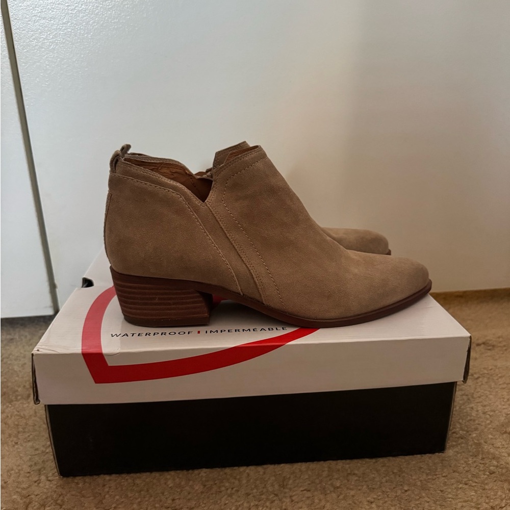 Franco Sarto Taupe Ankle Booties